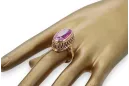 Anillo Joyería vintage Amatista Oro rosa antiguo original de 14k vrc129r